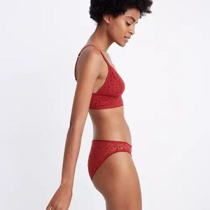 Cute Madewell Flocked Dots Camila Bralette